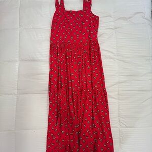Ann Taylor Red Floral Dress